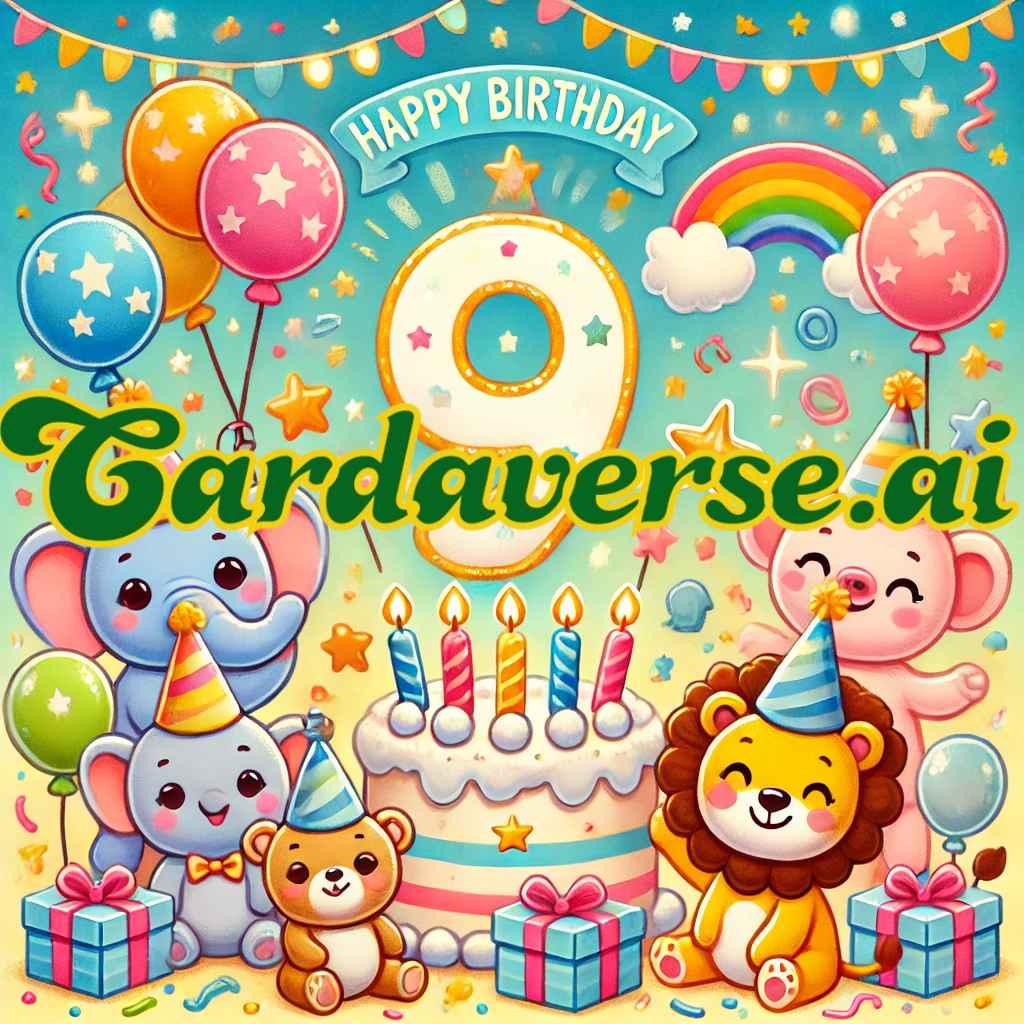 9th Birthday Card