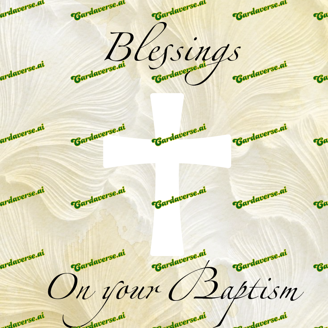 Blessings on your Baptism