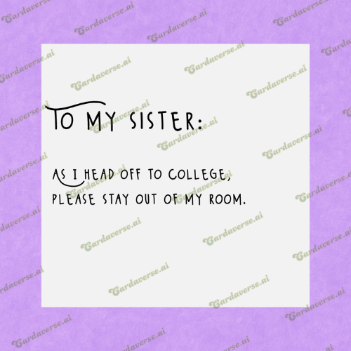 To My Sister