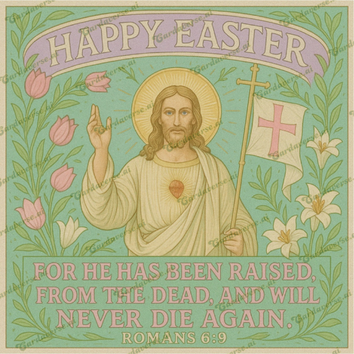 Romans 6:9 Happy Easter Card
