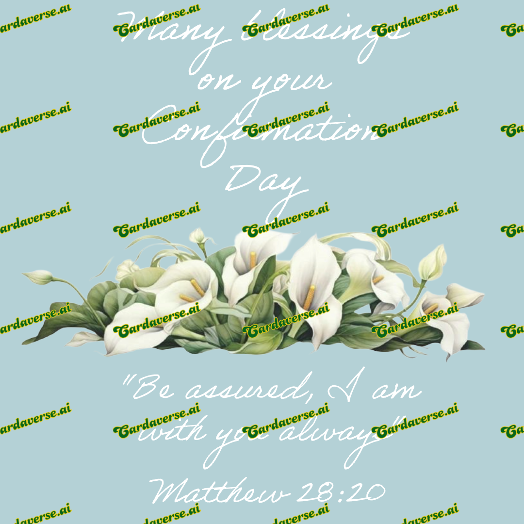Many Blessings on your Confirmation Day
