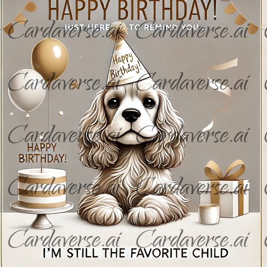 Cocker Spaniel Birthday Card
