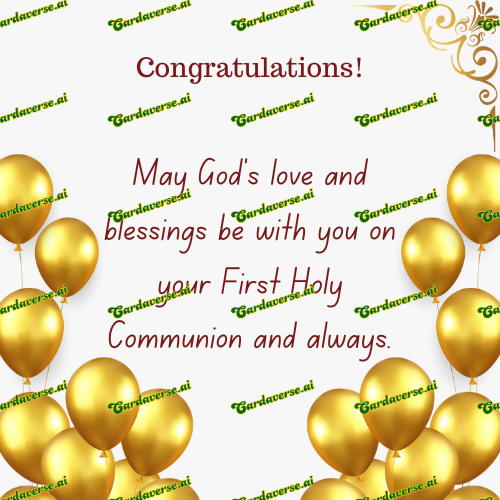 congratulation on your first communion