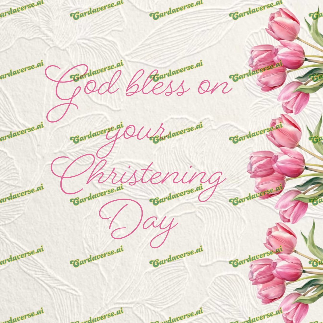 Christening Day Card