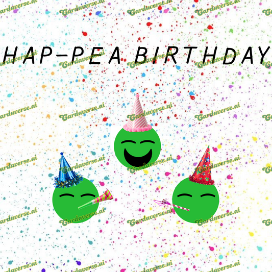 HAP-PEA BIRTHDAY Card